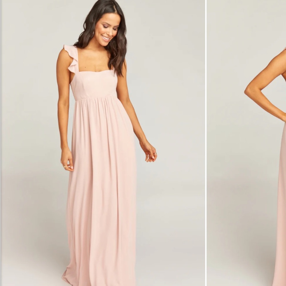 Show Me Your MuMu June Maxi Dress Dusty Blush Crisp